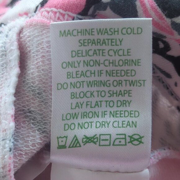 Lilly Pulitzer Hangin With My Boo Skipper Pink Sz M Terry 1/2 Zip Sweatshirt Top - Picture 10 of 16